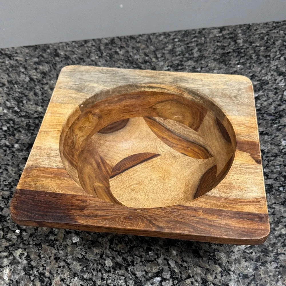 Rustic farmhouse 12” Wooden Bowl
